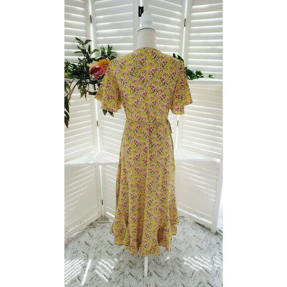 ROLLER RABBIT PRANA FILENA YELLOW WRAP DRESS SM - Picture 3 of 9
